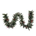 9 feet x 12 inches Snow Tip Pine/Berry Mixed Garland 210 Tips