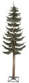 3 feet Flocked Pine Christmas Tree - Natural Trunk - 498 Green Tips