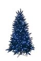 Black Tinsel Slim Tree with Winter White LED Lights | 5' Tall or 9' Tall
