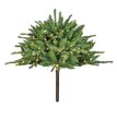 23 inches L X 38 inches W MIXED SPRUCE Urn Filler TOPIARY WITH LED LIGHTS