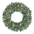 Lighted Frosted Mixed Pine Wreath with Pinecones | 36" or 48" Diameter