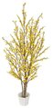 Forsythia Tree - Synthetic Trunk - 91 Leaves - 456 Yellow Flowers