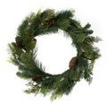 24" Plastic Pine Cedar Wreath Pinecone