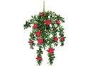 EF-34R  34 inches Hanging Outdoor UV Rated Artificial Red/Beauty Azalea Bush 12 Flrs 15 Buds