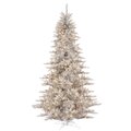 12' Sliver Artificial Christmas Tree, Clear Dura-lit Incandescent Lights