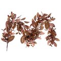 5' Lt Brown Fall Berry/Wood Leaf Garland