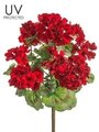 18" UV Outdoor Protected Geranium Bush  Red