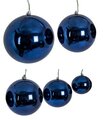 4" Reflective Navy Blue Ball Ornament