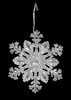 4" Frosted/Glittered Clear Snowflake