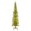 7.5 feet x 26 inches Compton Artificial Pencil Christmas Tree with 300 Warm White Dura-Lit LED Lights and 1343 PE/PVC Tips