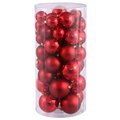 2.4 inches-3 inches-4 inches Red Balls Shiny/Matte 50/Box Mix
