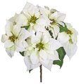 VELVET RED Or White FABRIC Poinsettia Bushes