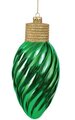 10.5 inches x 4.5 inches Plastic Shiny Glittered Bulb - Green/Gold (Sold in a 6 pcs set)