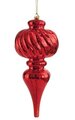 10" Plastic Mercury Glass Finish Calabash Ornament - Red
