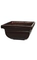 11 inches Fiberglass Square Pot - Red Wood