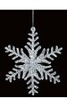 12" Acrylic Flat Snowflake Ornament - Double-Sided - Clear