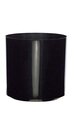 12" Black Plastic Container - 12" Outside Diameter - 12" Height