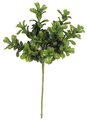12" Boxwood Pick - Fabric Leaves - Green (sold by dozen)