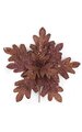 12" Velvet Glittered Poinsettia - Brown