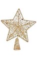 12" x 9" Wire Glittered Star Tree Top Ornament - Gold