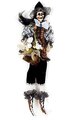 12 inches x 5 inches Hanging Skeleton Ornament - Black