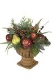 13 inches x 12 inches Potted Mixed PVC/Plastic Fruit/Berry/Pine - Urn - Red/Green