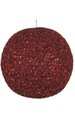 16 inches Glittered Ball Ornament - Red