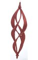 16" Plastic Glittered Spiral Finial Ornament - Red