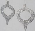 Earthflora's 9 X 6.5 Inch Glitter 3d Finial - Silver