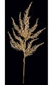 19.5 inches Plastic Glittered Pine Spray - 7 inches Width - White/Gold