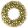 Earthflora's 48 Inch Champagne Wreath - Champagne/gold