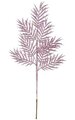 24 inches Glitter Leaf Spray - Pink - 11 inches Width - 11 inches Stem