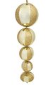 21" x 6" Shiny Glittered Ball/Drop Ornament with String - Gold
