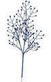 23 inches Berry Branch Spray - 11 inches Width - Blue