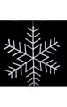 24" Acrylic Flat Snowflake Ornament - Double-Sided - Clear