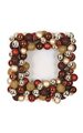 24" Ball Square Wreath - Gold/Brown