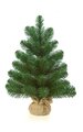 24" Jersey Pine Christmas Tree - 48 Green Tips - 20" Width - Brown Burlap Base