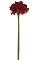 27 inches Amaryllis Stem - 3 Flowers - 1 Bud - 21 inches Stem - 8 inches Width - Red