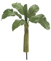 28" Banana Palm - Synthetic Trunk - 5 Fronds - 1 Bud - Green - Bare Trunk