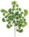 28 inches Ginkgo Branch - 51 Green Leaves - 21 inches Width - FIRE RETARDANT