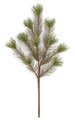 28 inches PVC Pine Spray - 10 Tips - 10 inches Stem - Green/Brown - FIRE RETARDANT