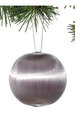 3 inches Satin Ball Ornament - Grey