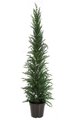 33" Plastic Pine Slim Christmas Tree with Plastic Pot - Green - 4.5" x 5" Pot