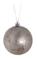 4" Plastic Ball Ornament - Antique Silver