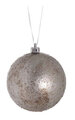 4 inches Plastic Ball Ornament - Antique Silver