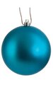 4" Plastic Matte Ball Ornament - Blue