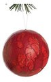 4 inches Foam Mottled Ball with Glitter - Mixed Red