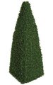 4' Plastic Boxwood Pyramid Topiary - Wire Frame - Green