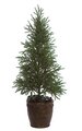 4 feet Plastic Picea Pine Tree - Natural Trunk - 1,320 Green Leaves