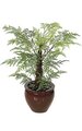 4' Plastic Royal Fern - Synthetic Trunk - 23 Fronds - Green
